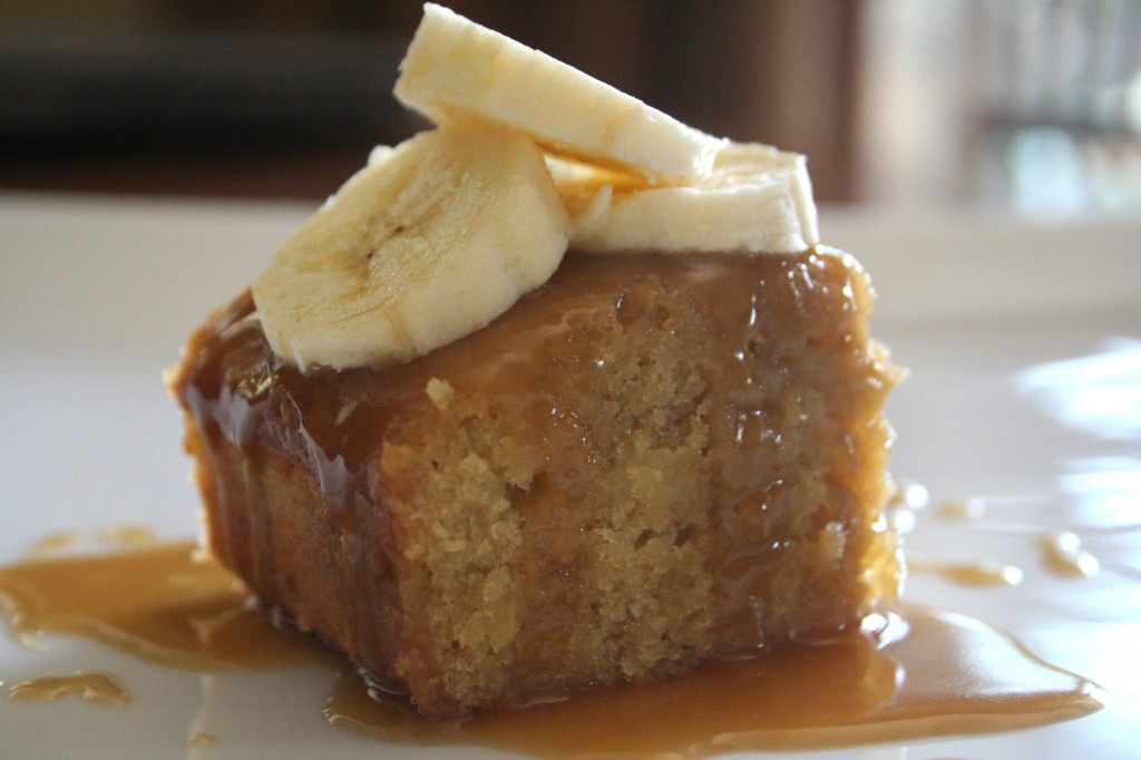 sinful. [sticky toffee banana pudding w. rich caramel sauce] - sweet