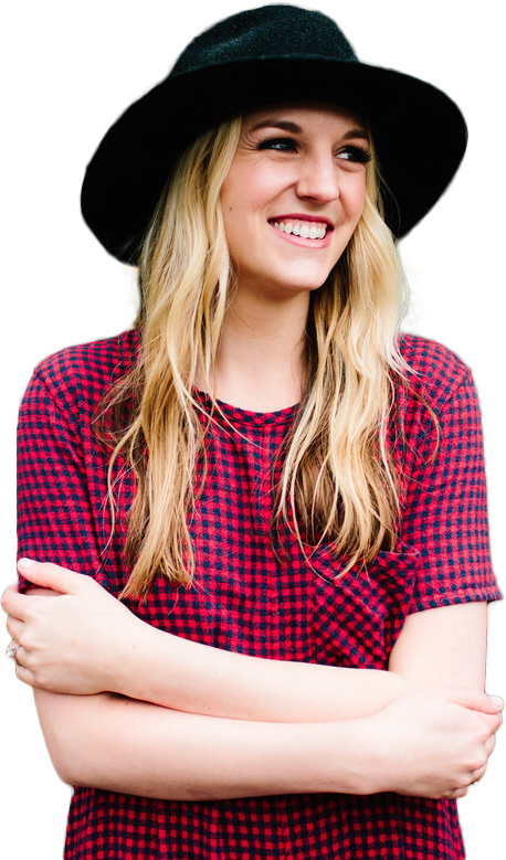 Caroline smiling outdoors
