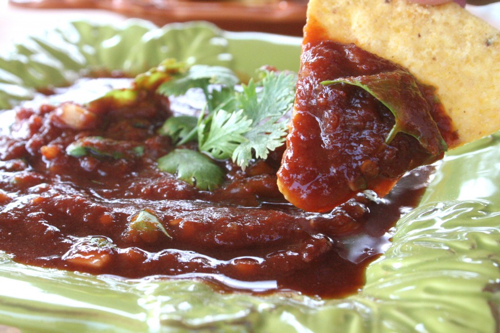 authentic. [homemade smoky salsa w. chipotle peppers & cilantro